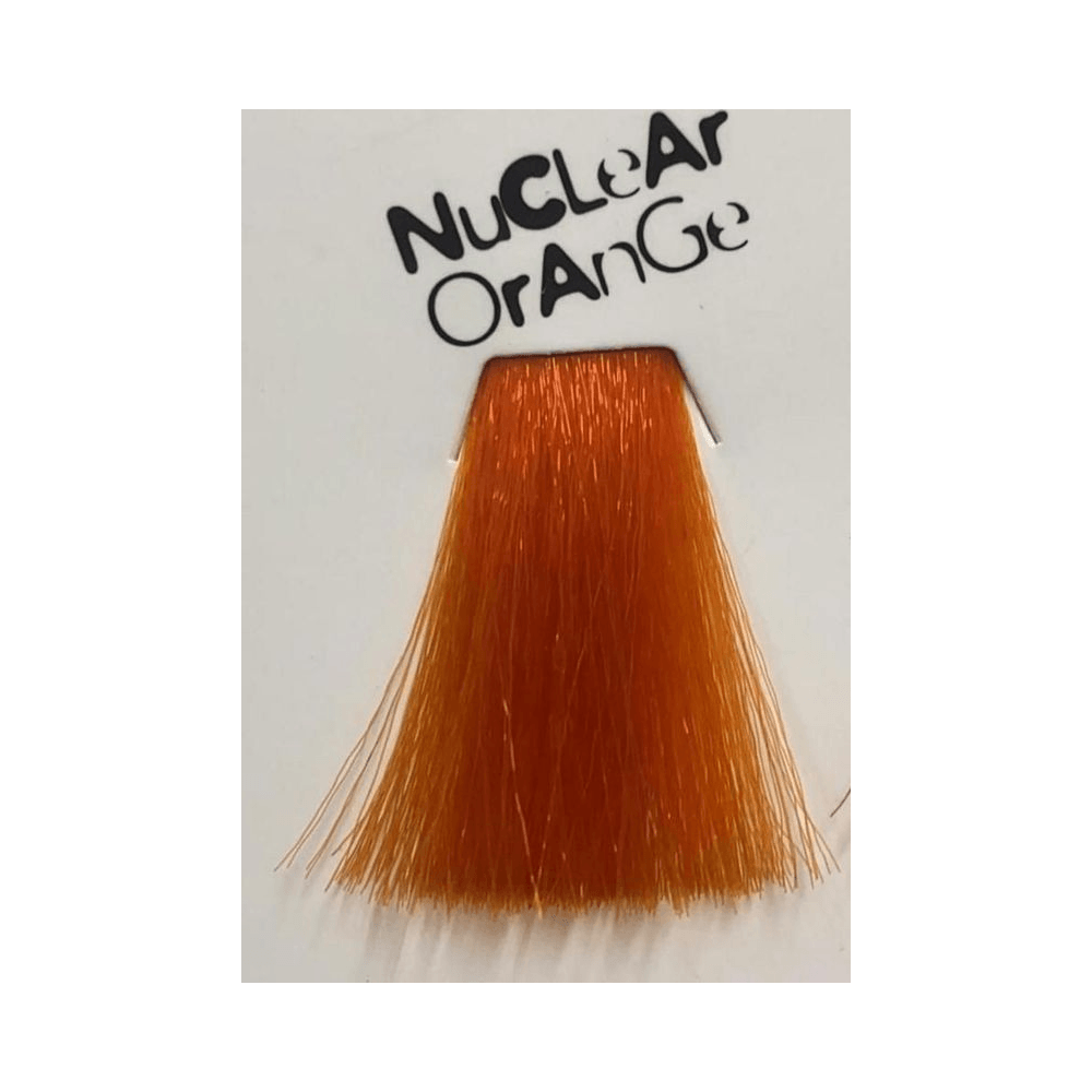 Amostra de mecha Nuclear Orange do tonalizante Keraton