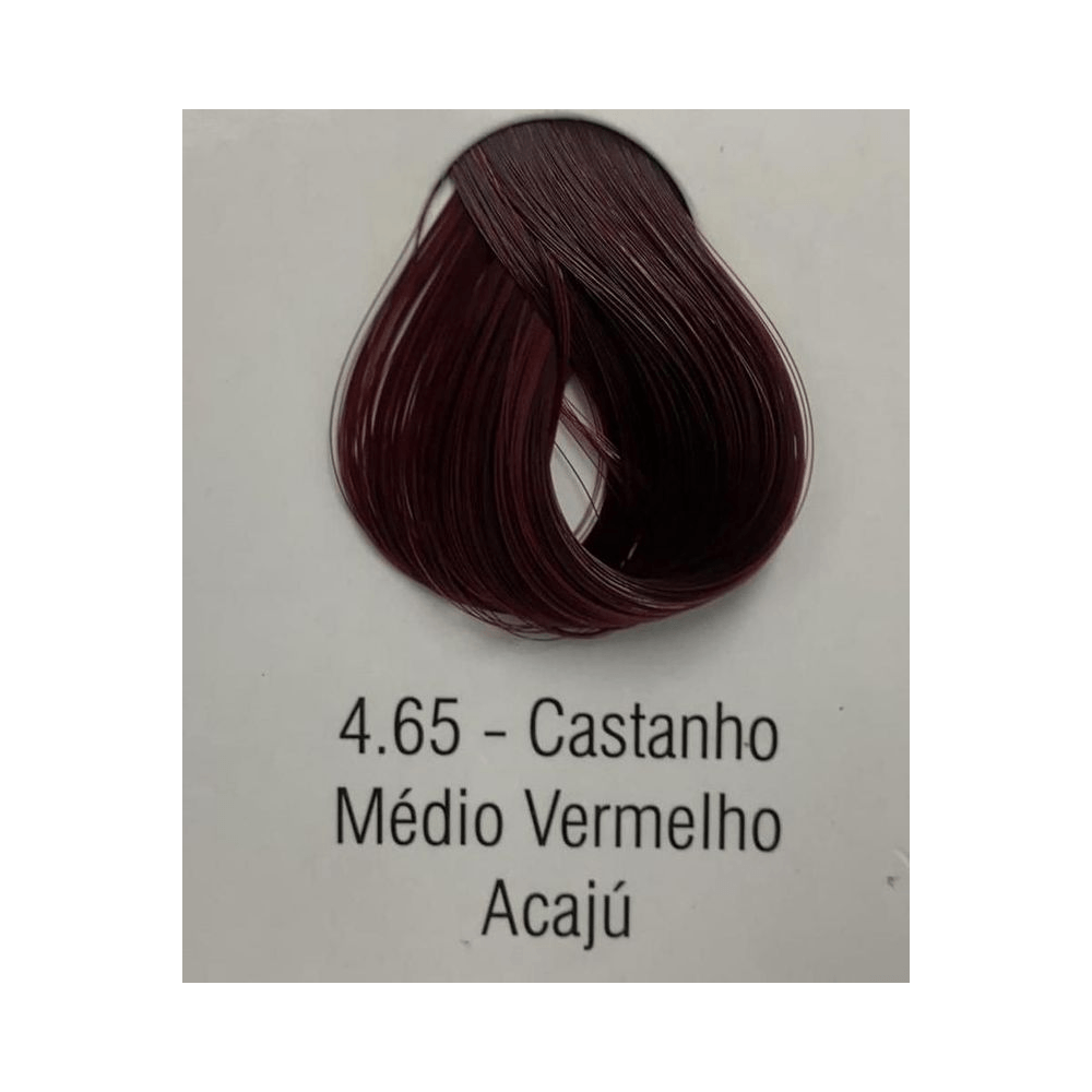 Amostra de mecha tom 4.65 Castanho Médio Vermelho Acaju