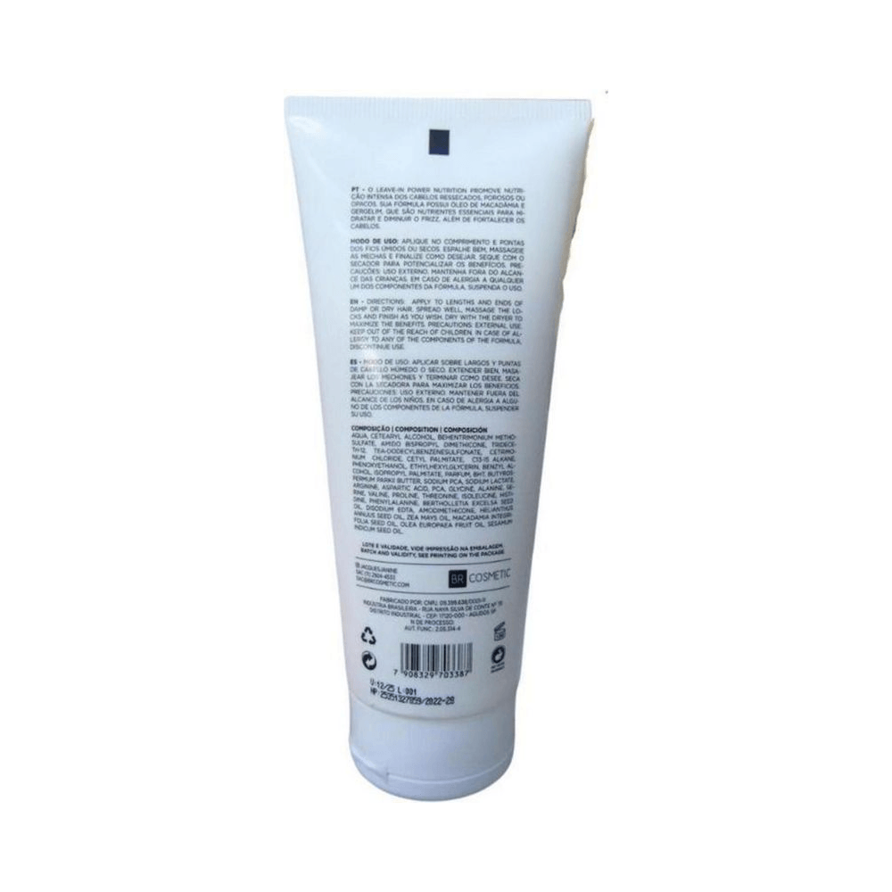 Leave-In Jacques Janine Power Nutrition 200ml - verso com instruções
