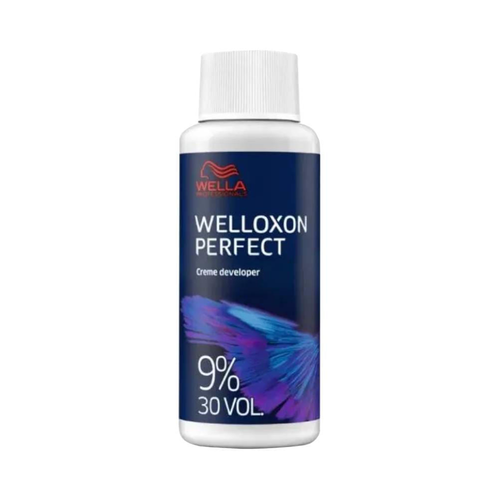 Frasco Welloxon Perfect 60ml mostrando rótulo com 9% / 30 vol