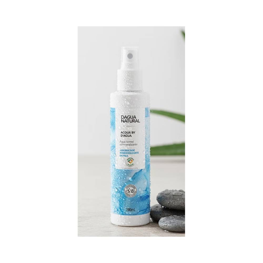Imagem promocional Acqua Termal D'água Natural 190ml com destaques de benefícios