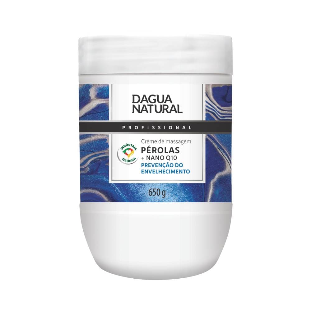 Embalagem frontal do Creme de Massagem D'água Natural 650g